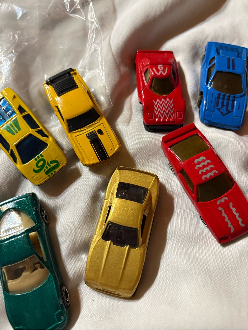 Kids Toy Car Set - Metallic Gold, Red, Blue, Yellow, Green
